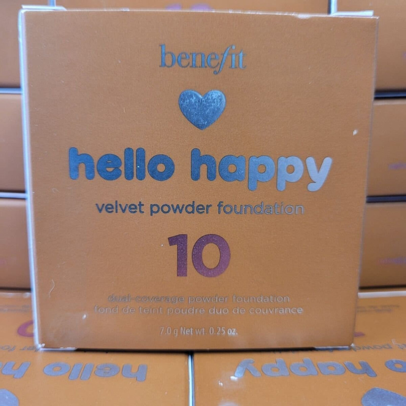 Benefit Benefit, Hello Happy Velvet, Mattifying, Compact Foundation, 10, Dark, 7 g For Women