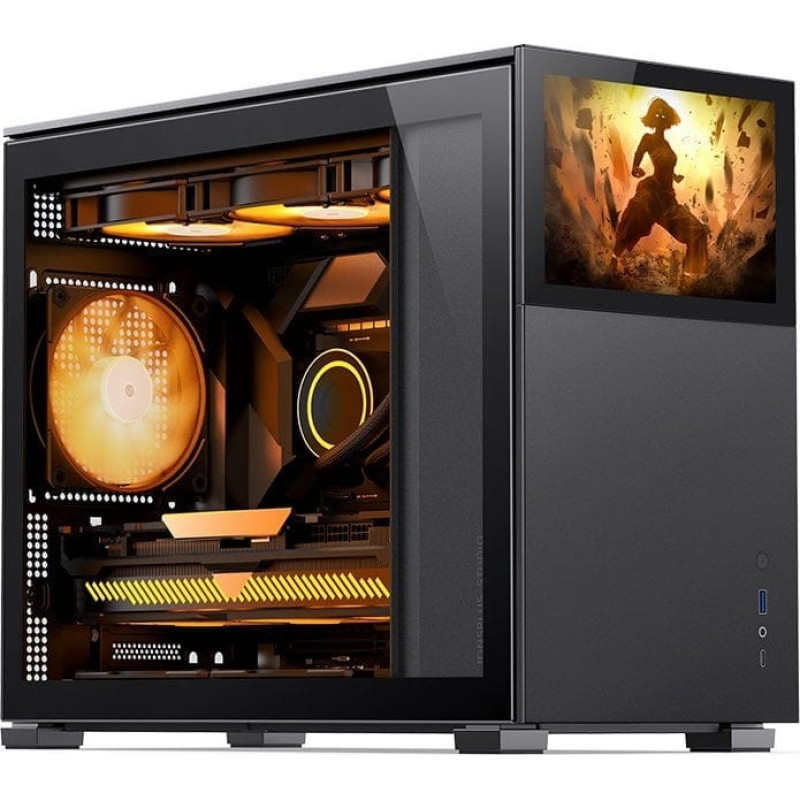 Jonsbo Obudowa Jonsbo Jonsbo D31 Screen Micro-ATX Case, Tempered Glass - black