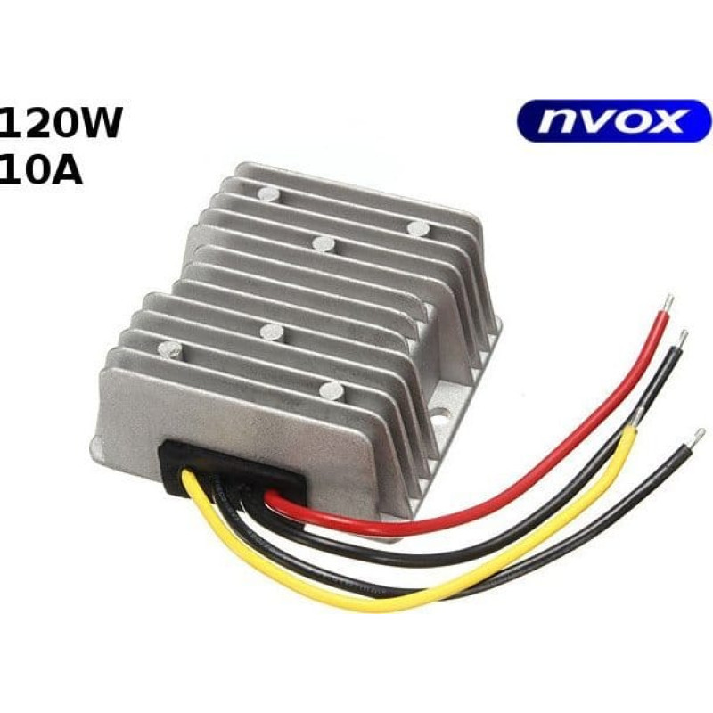 Nvox Przetwornica reduktor napięcia z 24V na 12V o mocy 120W... (NVOX MANOSTAT 10A)