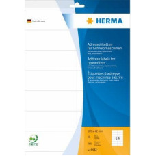 Herma Naklejki adresowe dla maszyn do pisania, biały, 105 x 42 mm, 280 sztuk (4442)