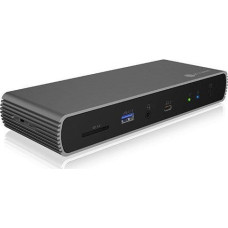 Icybox Stacja dokująca IB-DK8801-TB4 Thunderbolt 4, 10w1, 100W,USB, 2,5GB LAN,Multi Display