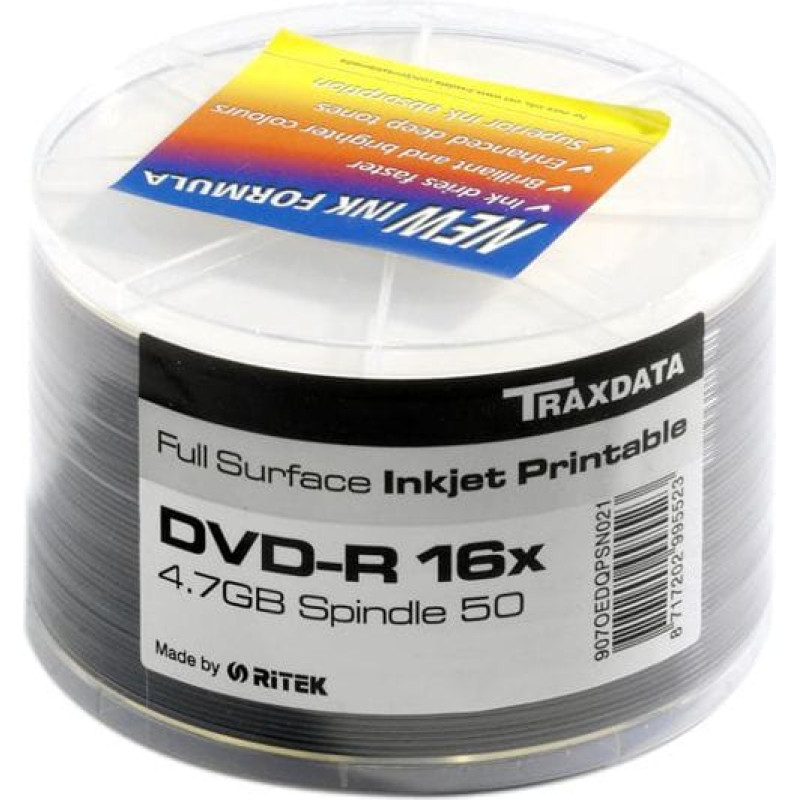 Traxdata DVD-R 4.7 GB 16x 50 sztuk (907OEDRPSN003 )