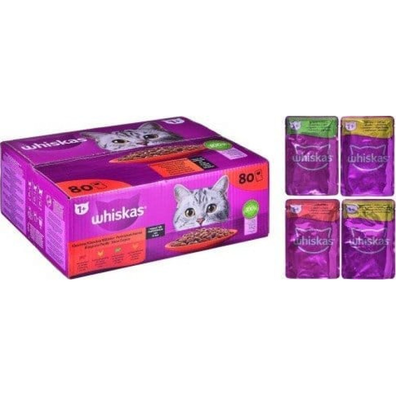 Whiskas WHISKAS saszetki mix w sosie dla kota 80x85g