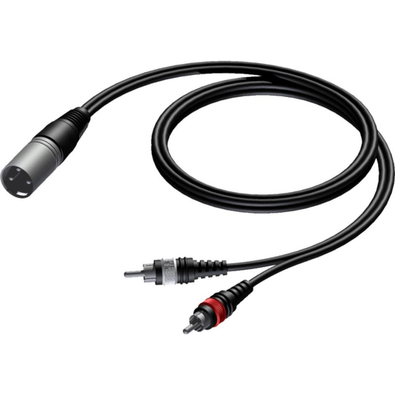 Procab Kabel Procab XLR - RCA (Cinch) x2 1.5m czarny (CAB703/1.5)