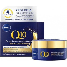 Nivea Nivea Q10 Ekstra Odżywienie przeciwzmarszczkowy odbudowujący krem na noc 50ml