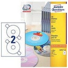 Avery Zweckform Etykiety na CD 117mm 100 arkuszy (L6043-100)