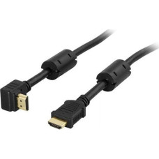 Deltaco Kabel Deltaco HDMI - HDMI 3m czarny (Deltaco HDMI-1030V - HDMI kabel vinklet)