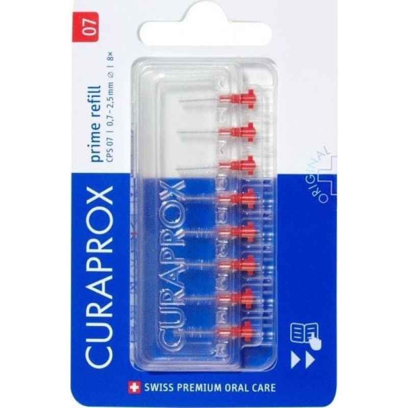 Curaprox Curaprox Prime Refill CPS 0,7 - 2,5 mm Szczoteczka do przestrzeni międzyzębowych 8szt