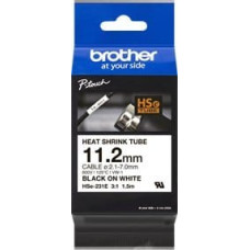 Brother Brother Etykieta 11.2MM BLACK ON WHITE HEAT SHRINK TAPE