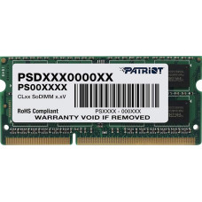 Patriot Pamięć do laptopa Patriot Signature, SODIMM, DDR3, 4 GB, 1600 MHz, CL11 (PSD34G16002S)