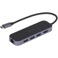 Unitek HUB USB-C 3.1, RJ-45,3XUSB-A,HDMI,4K,PD100W