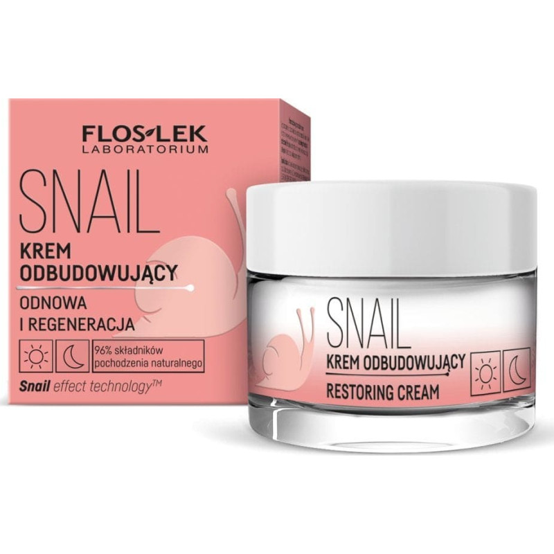 Floslek SNAIL Krem odbudowujący na dzień i na noc - 50 ml