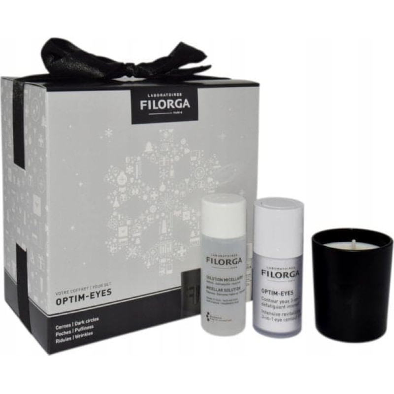 Filorga FILORGA SET (OPTIM EYES 3in1 EYE CONTOUR CREAM 15ML + MICELLAR SOLUTION 50ML + SCENTED CANDLE)