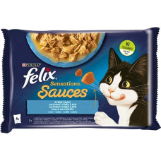 Purina Nestle Felix Sensations Mix Cod with tomatoes, sardine with carrots - wet cat food - 340g (4 x 85g)