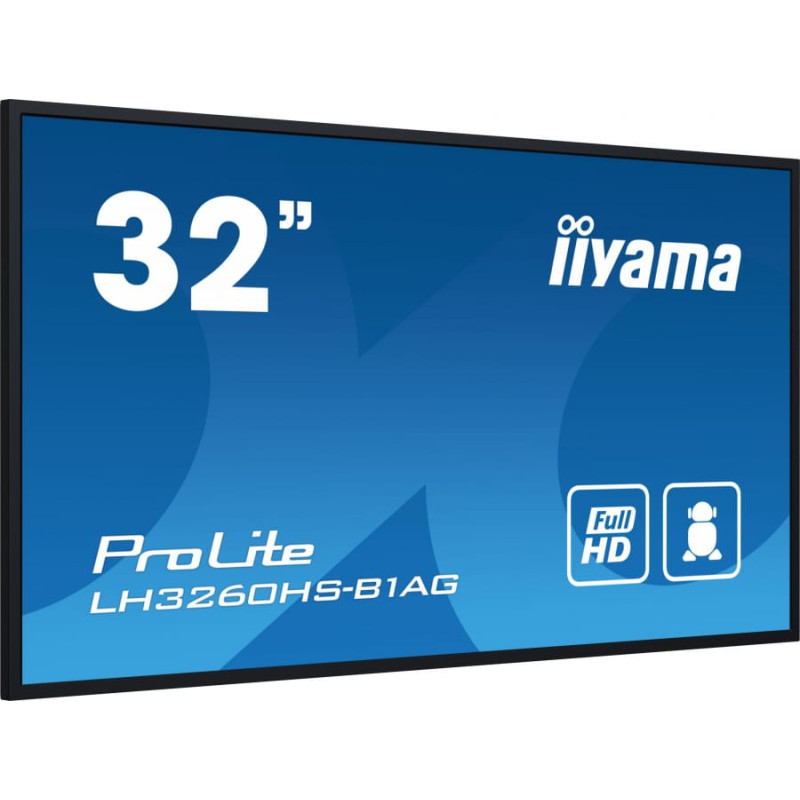 Iiyama Monitor iiyama Monitor wielkoformatowy 31.5 cala LH3260HS-B1AG matowy 24h/7 500(cd/m2) VA 1920 x 1080 FHD Android.11 Wifi CMS(iiSignage2)