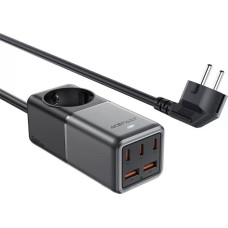 Acefast Ładowarka Acefast Ładowarka sieciowa / listwa zasilająca Acefast Z2, GaN, 3xUSB-C, 2xUSB-A, 75W (czarna)