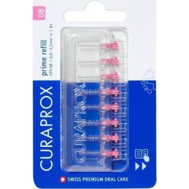 Curaprox Curaprox Prime Refill CPS 0,8 - 3,2 mm Szczoteczka do przestrzeni międzyzębowych 8szt