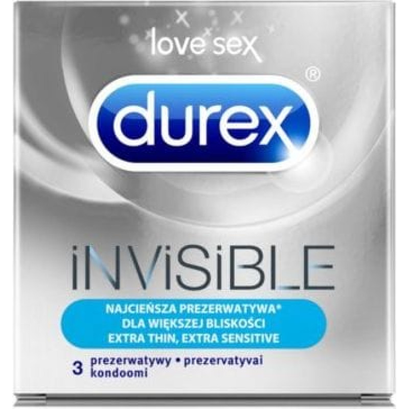 Durex Invisible Extra Thin super cienkie prezerwatywy 10szt