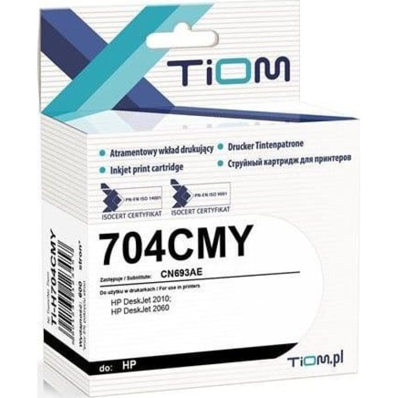 Tiom Tusz Tiom Tusz Tiom do HP 704CMY | CN693AE | 7ml | color