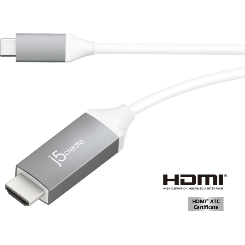 Xxx_J5Create Kabel XXX_J5create j5create JCC153G kabel HDMI 1,5 m HDMI Type C (Mini) HDMI Typu A (Standard) Szary, Biały