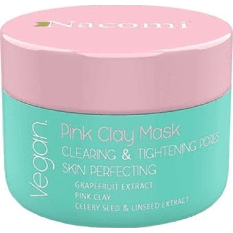 Nacomi NACOMI_Vegan Pink Clay Mask maska różowa oczyszczająco ściągająca 50ml