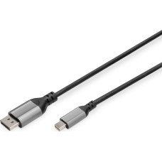 Digitus Kabel Digitus Kabel adapter DIGITUS PREMIUM miniDisplayPort - DisplayPort 8K 60Hz miniDP/DP M/M 2m