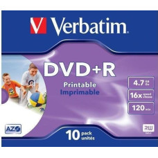 Verbatim DVD+R VERBATIM 4.7 GB 16x Jewel Case 10 szt.