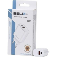 Beline Ładowarka Beline Ładowarka sieciowa 30W GaN USB-C + USB-A, biała