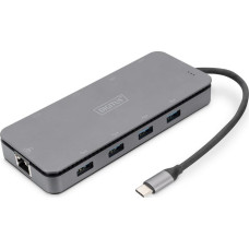 Digitus 11 Port USB-C Dockingstation mit SSD Enclosure (USB, VGA, HDMI, RJ45, M.2 SSD)