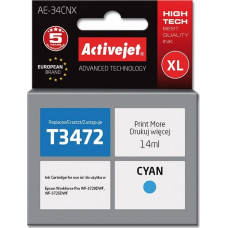 Activejet AE-34CNX ink for Epson printer, Epson 34XL T3472 replacement; Supreme; 14 ml; cyan