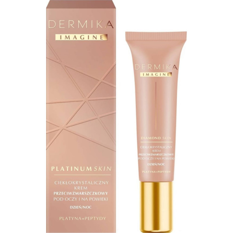 Dermika Dermika Imagine Platinum Skin Ciekłokrystaliczny Krem przeciwzmarszczkowy pod oczy i na powieki na dzień i noc 15ml