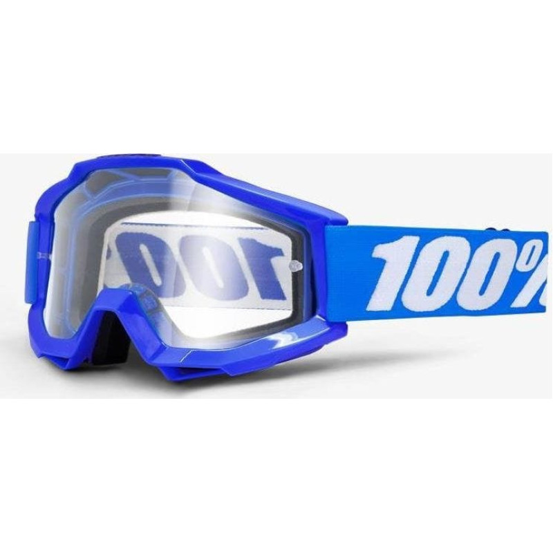 100 Bon 100% Gogle 100% ACCURI REFLEX BLUE (Szyba Przezroczysta Anti-Fog) (NEW)