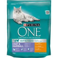 Purina Nestle Purina ONE COAT & HAIRBALL RICH IN CHICKEN cats dry food 800 g Adult