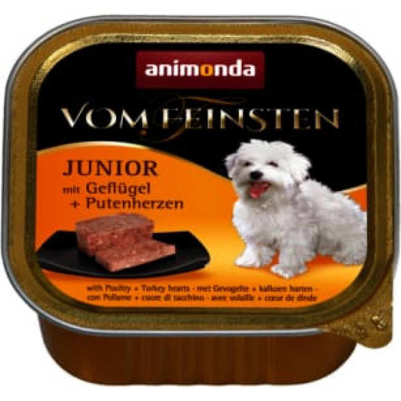 Animonda Vom Feinsten with poultry + turkey hearts Heart, Poultry, Turkey Junior 150 g