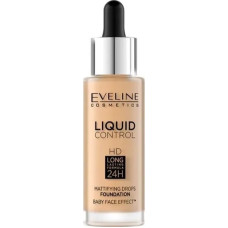 Eveline Kolorowka Eveline Liquid Control HD Podkład do twarzy z dropperem nr 016 vanilla beige 32ml