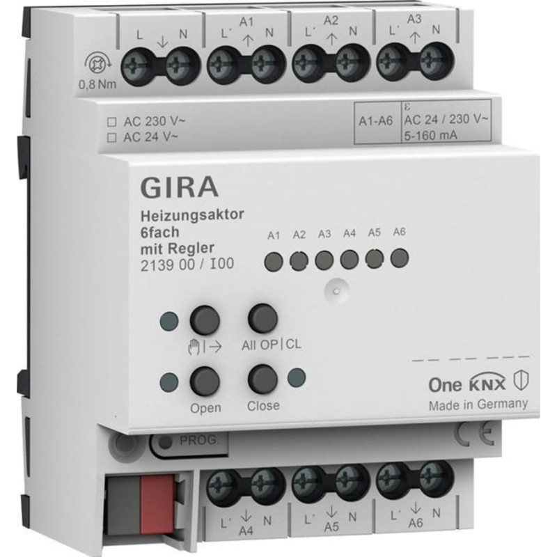 Gira GIRA aktor grzewczy 6x regul. KNX ONE 213900