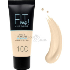 Maybelline Maybelline, Fit Me Matte + Poreless, Liquid Foundation, 100, Warm Ivory, 30 ml For Women