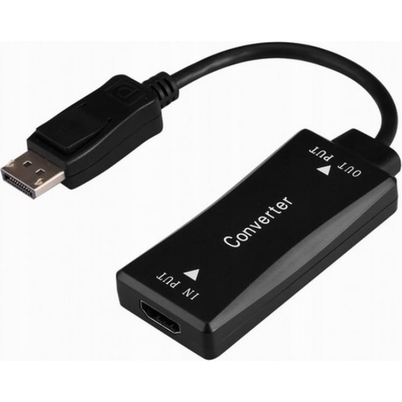 Gembird A-HDMIF30-DPM-01 Active 4K 30Hz HDMI female to DisplayPort male adapter cable, 0.15 m, black