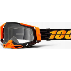 100 Bon 100% Gogle 100% RACECRAFT 2 COSTUME 2 (Szyba Przezroczysta Anti-Fog, LT 88%-92% + 10 Zrywek) (NEW)