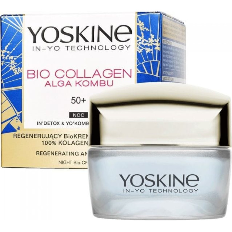 Yoskine Yoskine Bio Collagen Alga Kombu 50+ regenerujący bio-krem na zmarszczki na noc 50ml | DARMOWA DOSTAWA JUŻ OD 250 ZŁ