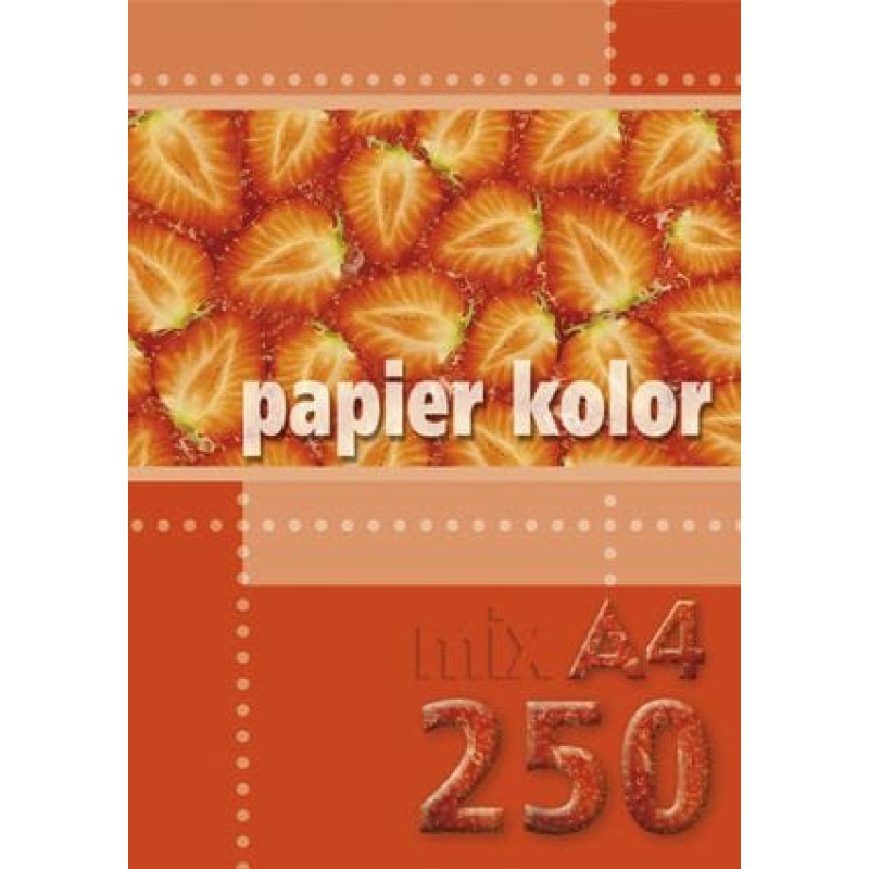 Kreska Papier ksero A4 80g mix kolorów 250 arkuszy