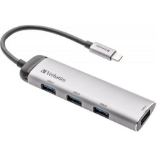 Verbatim USB-C Multiport-Hub 4xUSB 3.2 (silber)