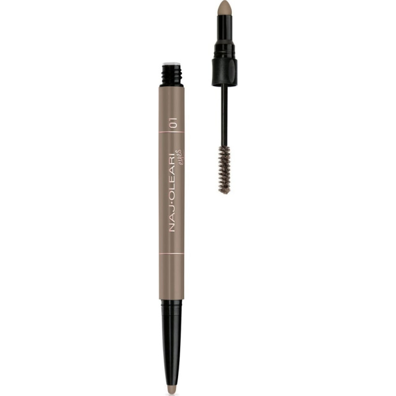 Naj Oleari Naj Oleari, Perfect Brow, Double-Ended, Eyebrow Cream Pencil & Gel 2-In-1, 01, Blonde, 1 ml For Women