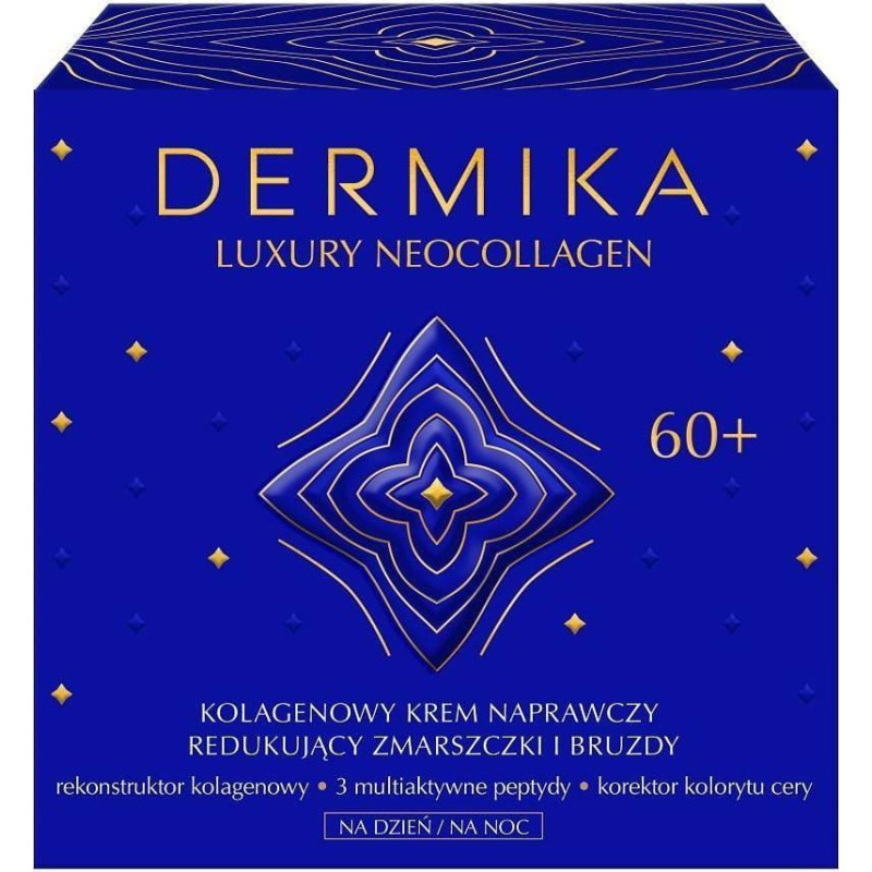 Dermika DERMIKA_Luxury Neocollagen 60+ kolagenowy krem naprawczy do redukcji zmarszczek i bruzd na dzień/ na noc 50ml