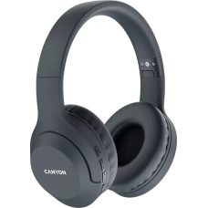 Canyon Słuchawki Canyon CANYON BTHS-3, Canyon Bluetooth headset,with microphone, BT V5.1 JL6956, battery 300mAh, Type-C charging plug, PU material, size:168*190*78mm, charging cable 30cm and audio cable 100cm, Dark grey