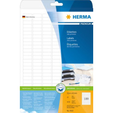 Herma Etykiety Premium A4, białe, papier matowy, 4725 szt., zaokrąglone narożmiki (4333)