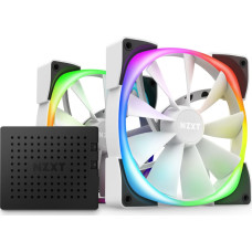 Nzxt Wentylator Nzxt Aer RGB 2 140mm Biały 2-pack + Hub (HF-2814C-TW)