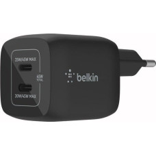 Belkin Ładowarka Belkin Podwójna ładowarka cienna 45W USB-C GAN z PPS Czarna