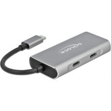 Delock Externer USB 3.2 Gen 2 USB Type-C Hub (grau, USB-C)