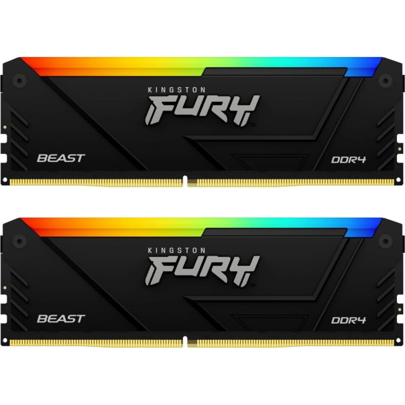 Kingston Fury Pamięć Kingston Fury Beast RGB, DDR4, 32 GB, 3200MHz, CL16 (KF432C16BB12AK2/32)